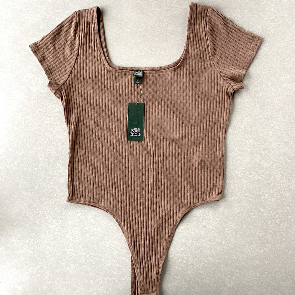 *NWT* Wild Fable Brown Ribbed Bodysuit